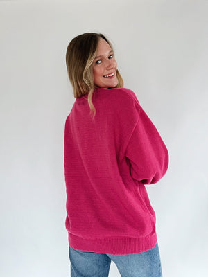 Nutcracker Embroidered Sweater - Pink