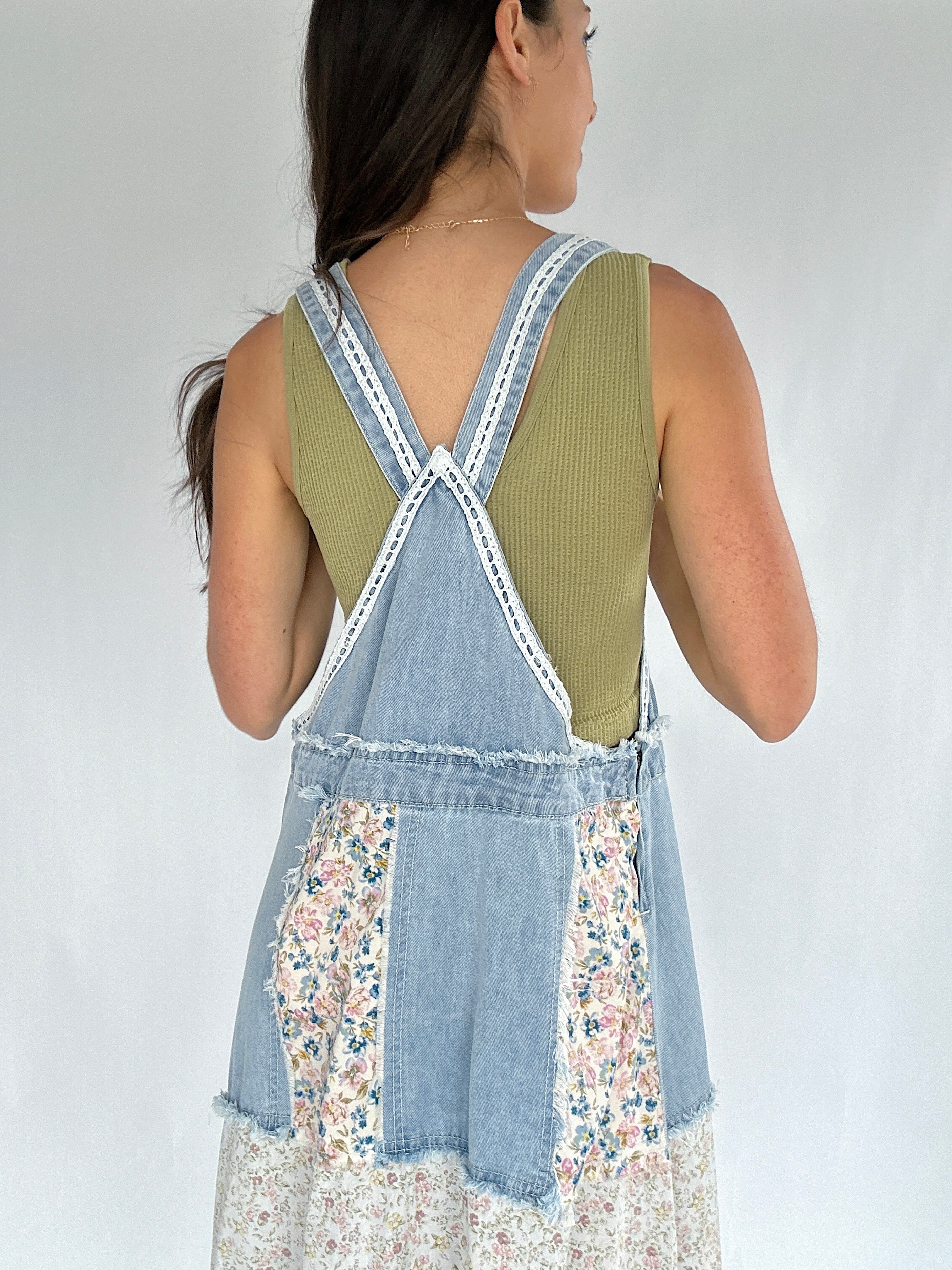 Can You Imagine Overall Dress Back Top Detail