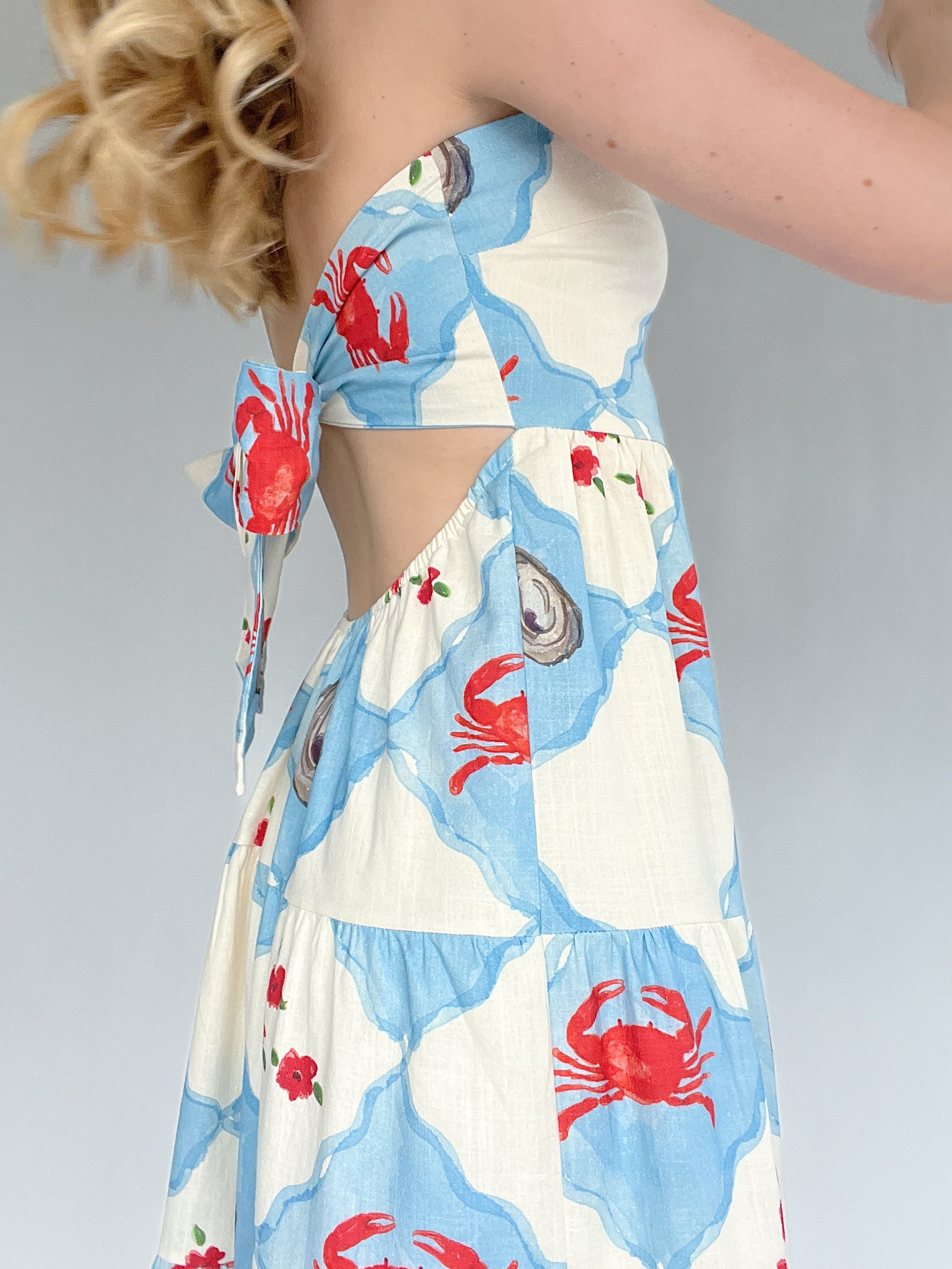 Cape Elizabeth Strapless Maxi Dress Side