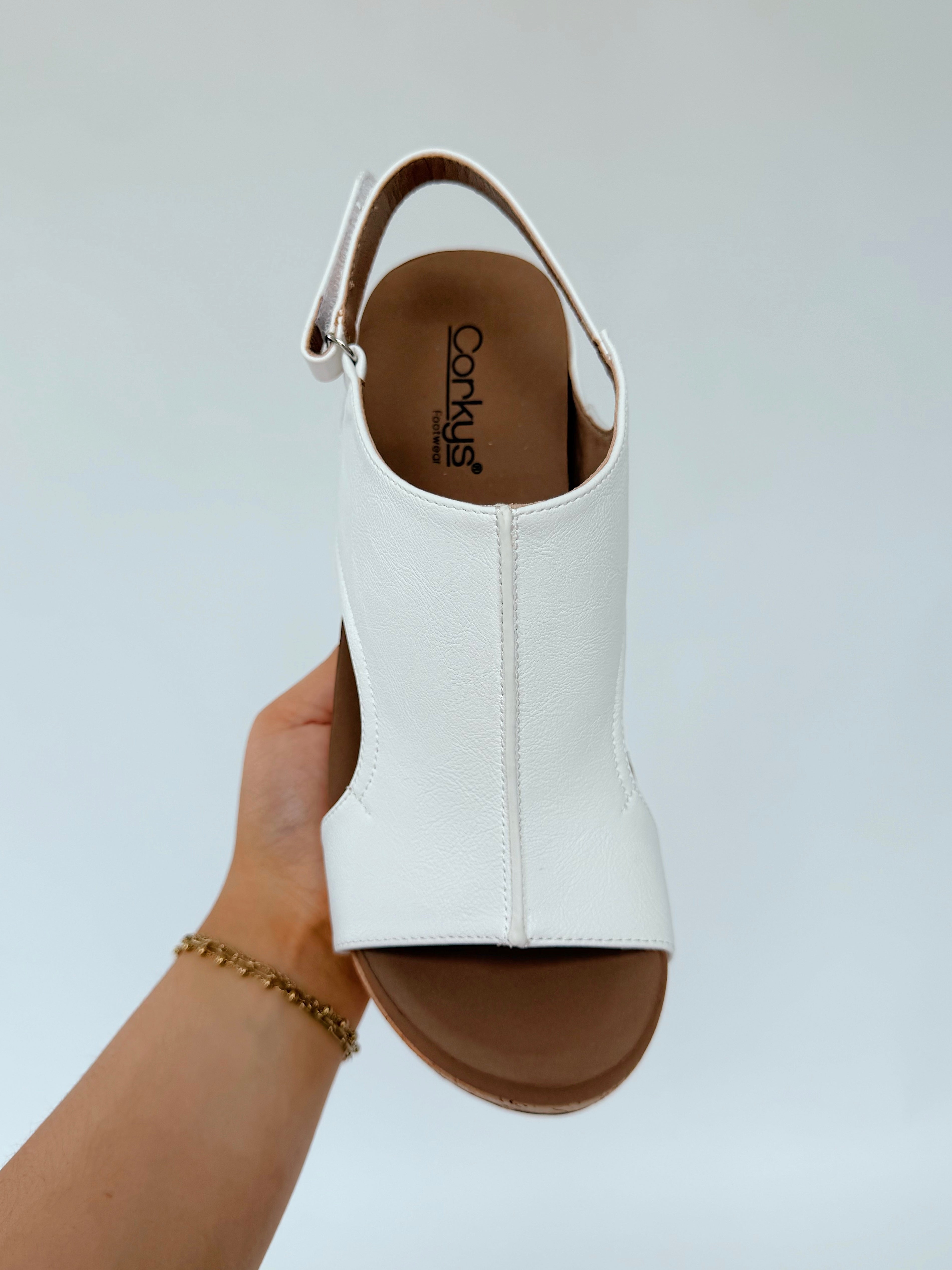 Carley Wedge Smooth White Top
