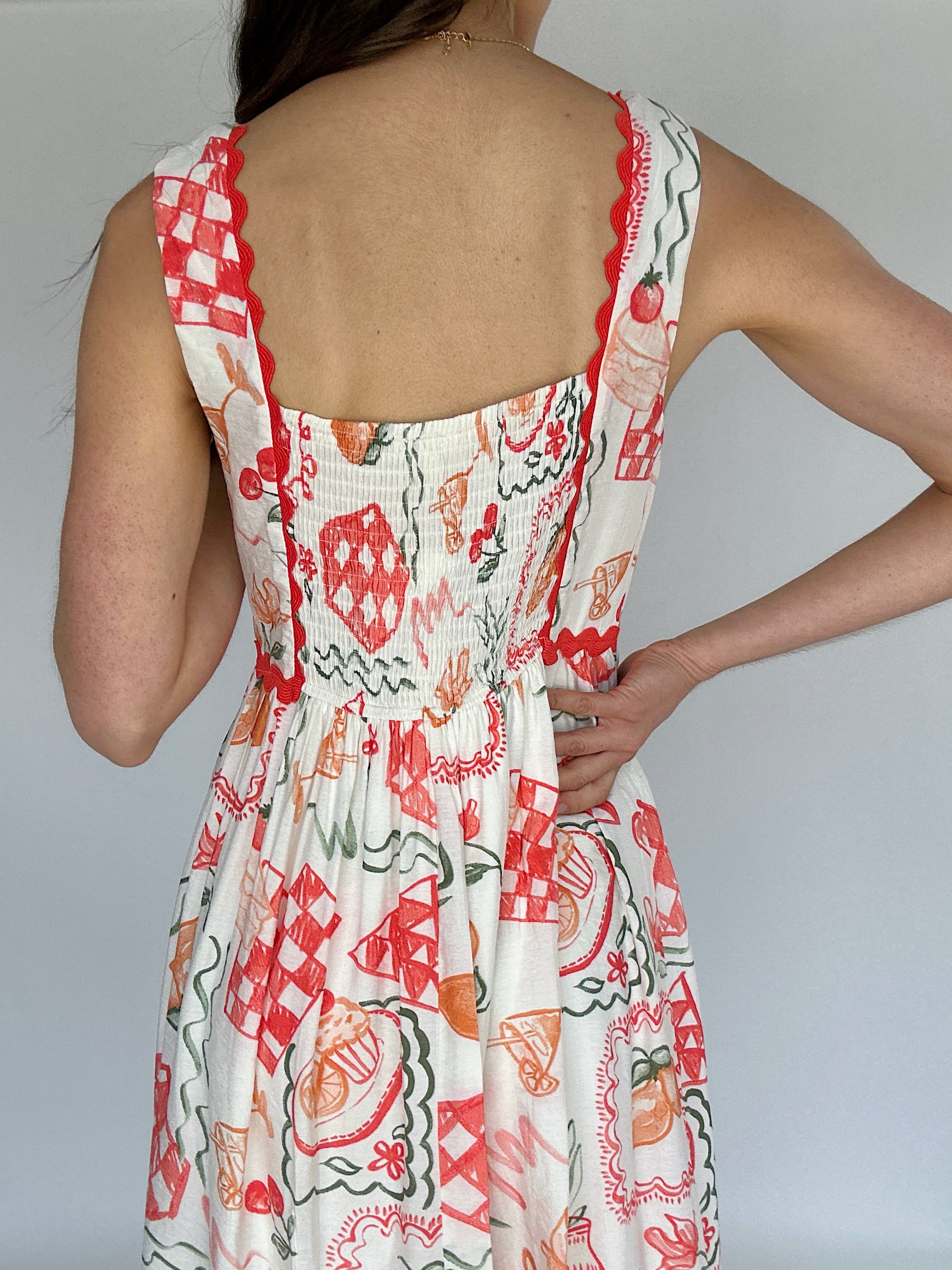 Cherry On Top Midi Dress Back Top