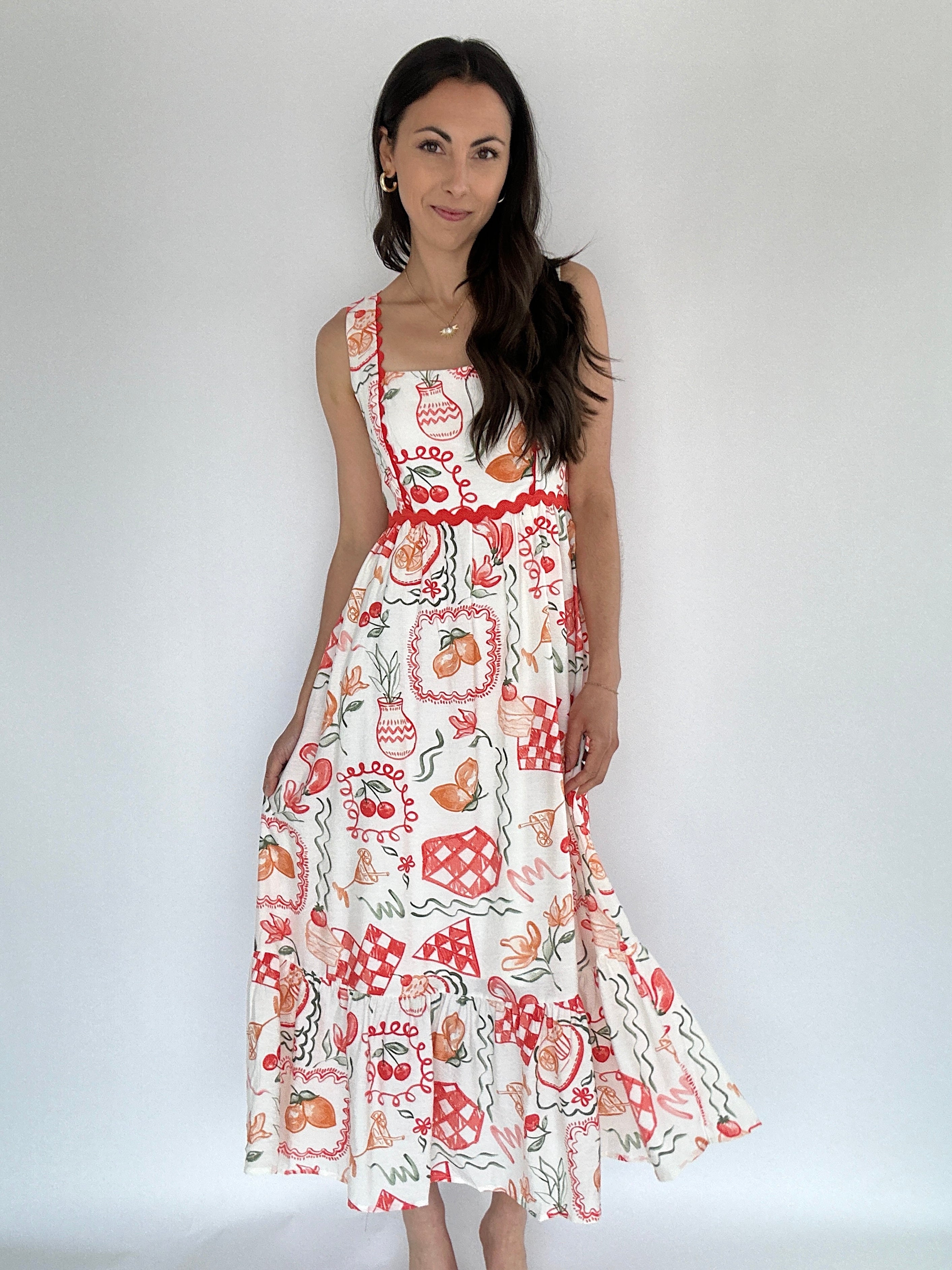 Cherry On Top Midi Dress Front