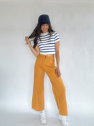Chit Chat Striped Top With Mustard Pants