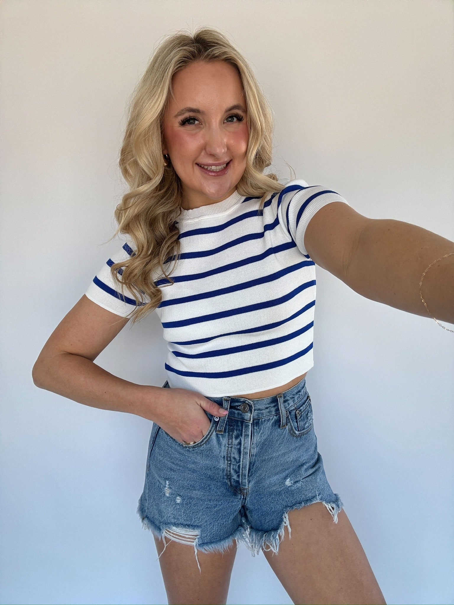 Chit Chat Striped Top With Shorts
