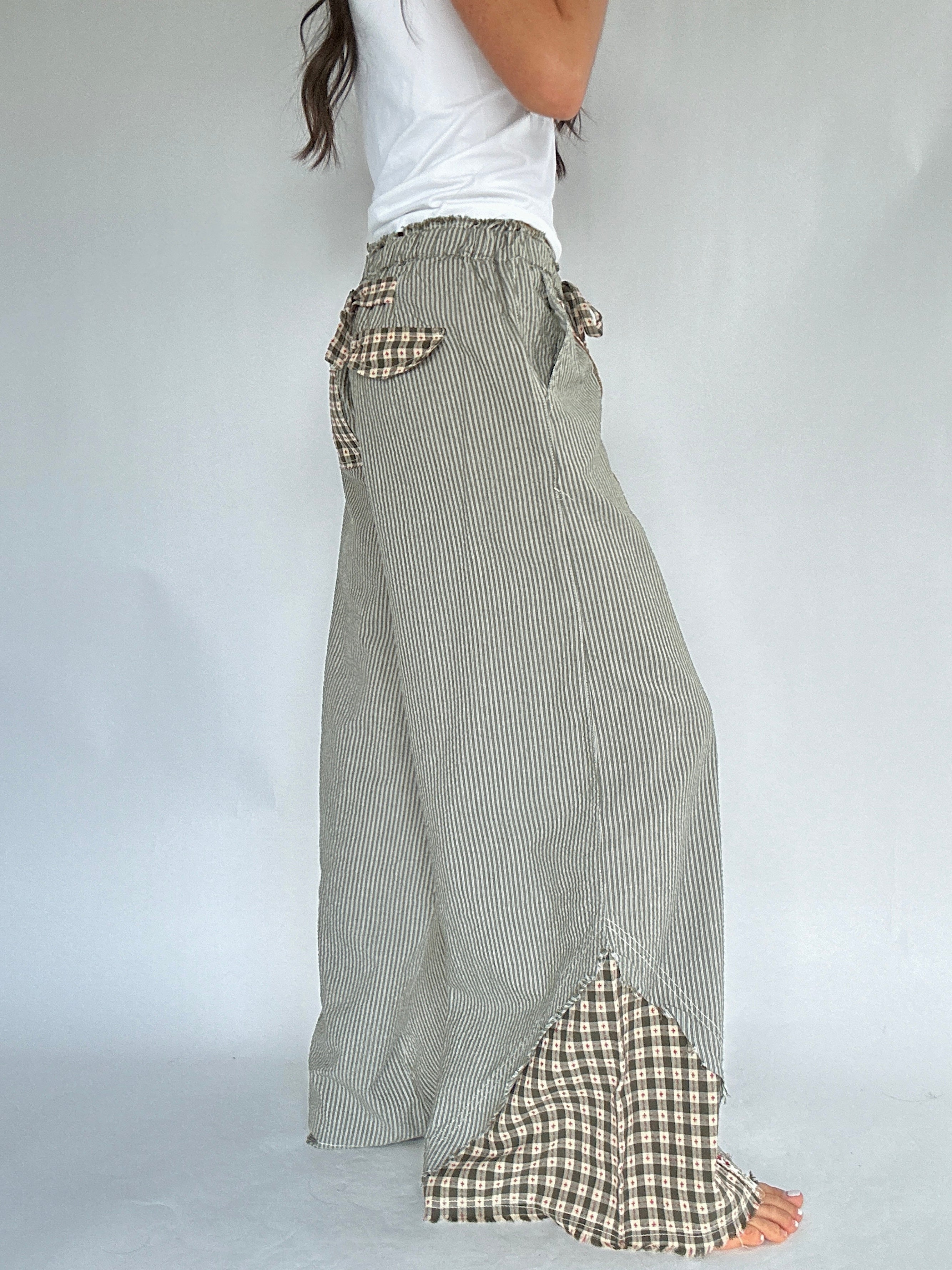 Clover Trail Wide Leg Pants Left Side Detail