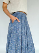 Come On Floral Midi Skirt Pocket