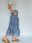 Come On Floral Midi Skirt Side Pockets