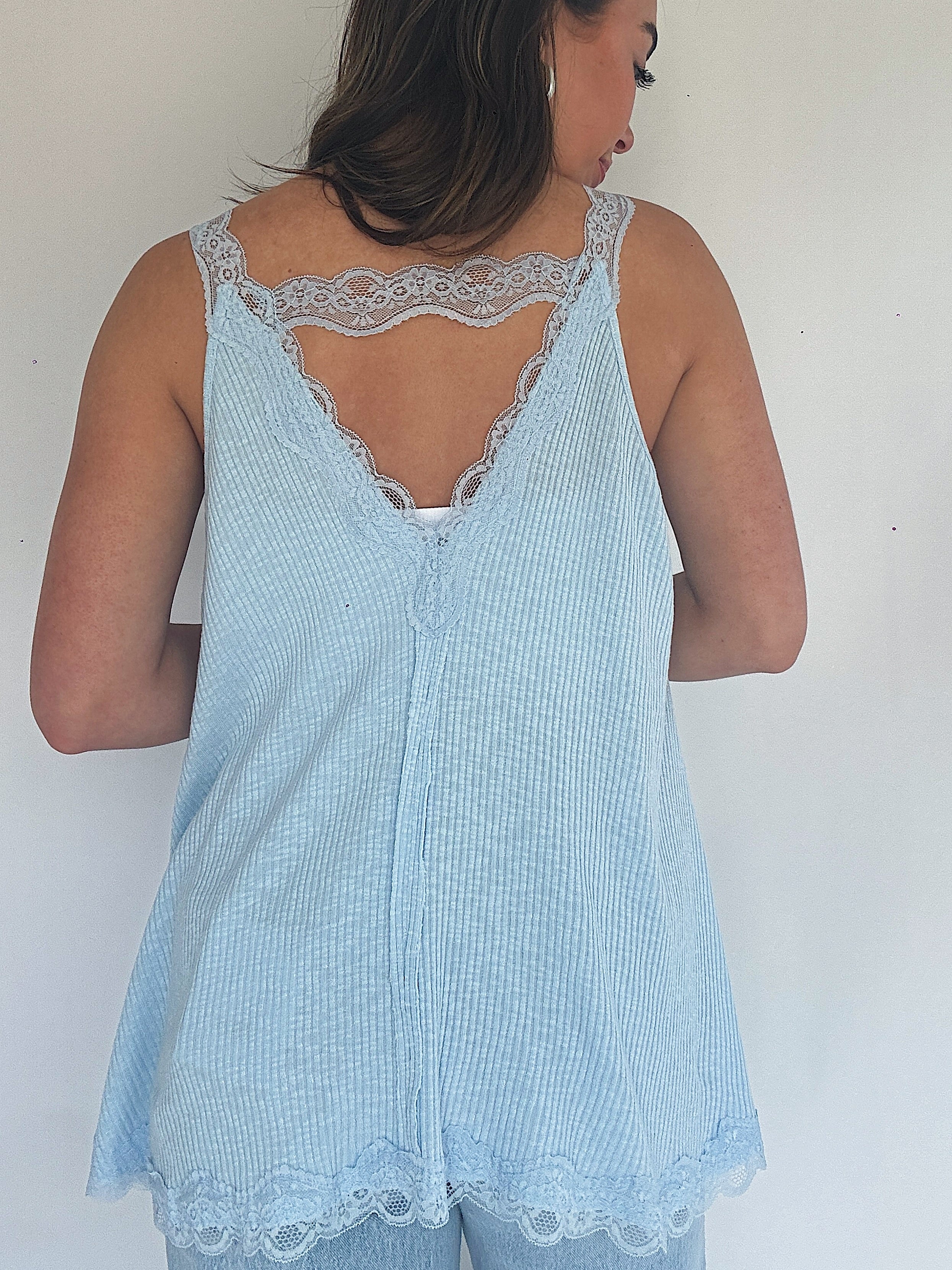 Crash Into You Tank Sky Blue Back