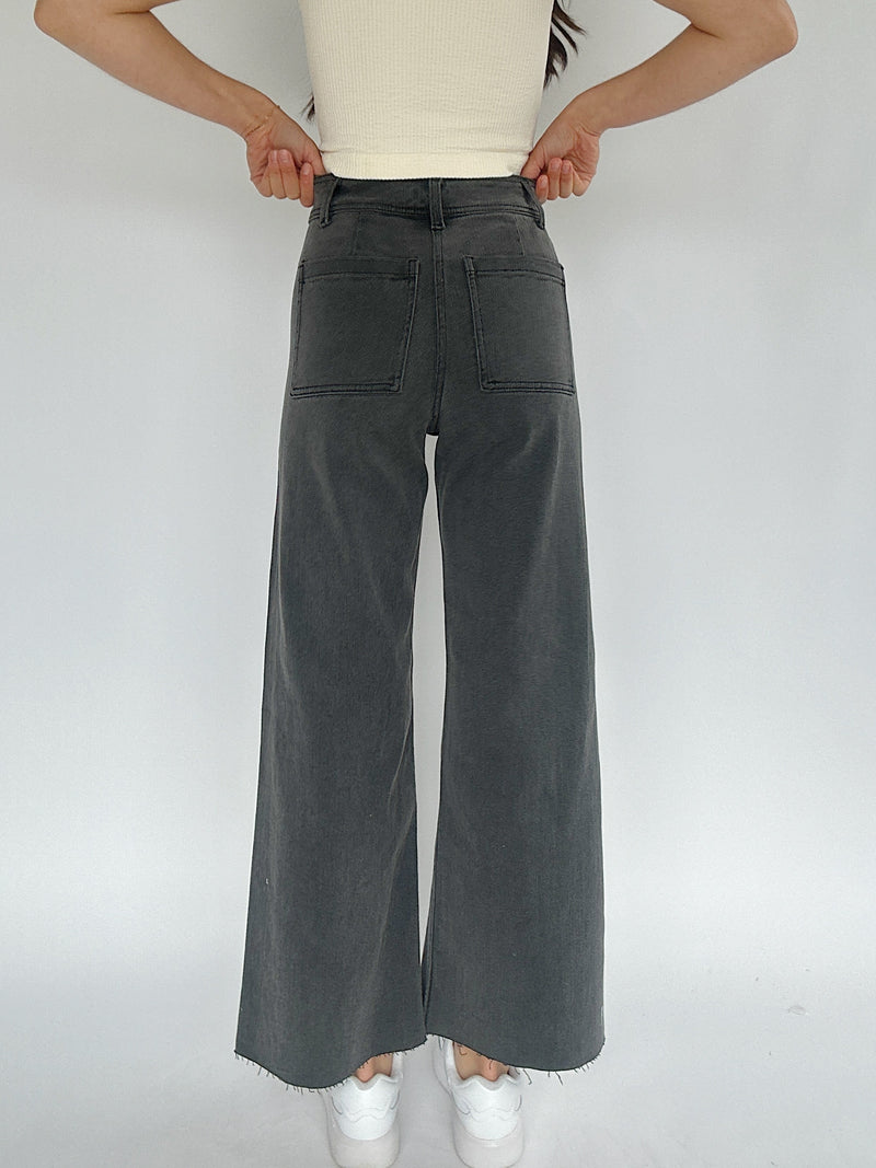 Main Squeeze Wide Leg Pants - Black