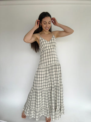 Solo Date Checkered Maxi Dress