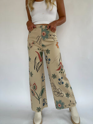 Draw Me A Flower Pants - BACK IN STOCK!