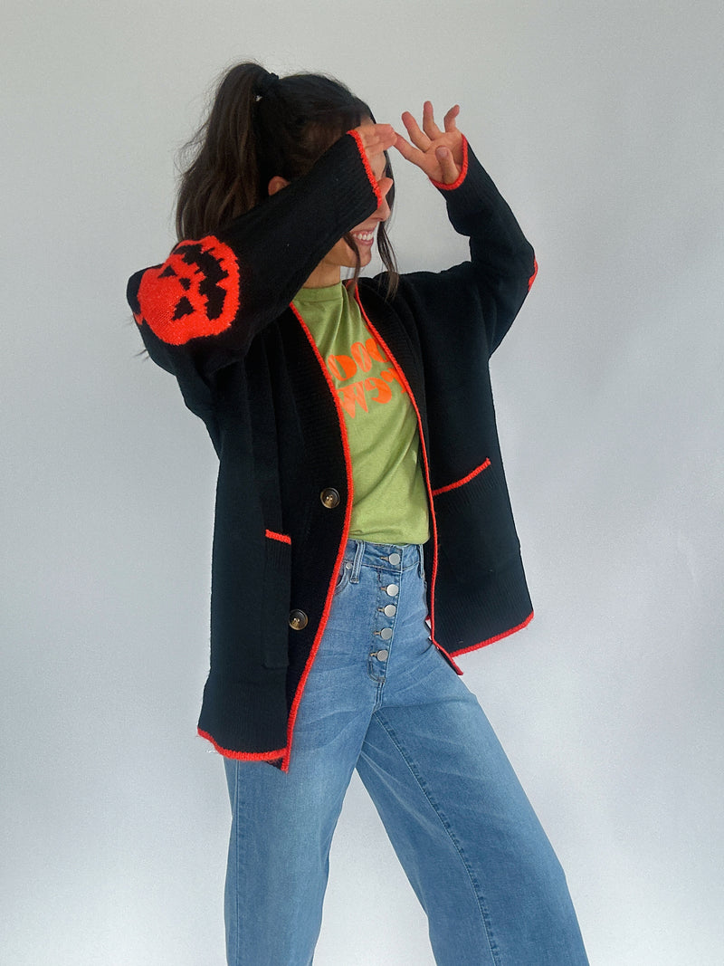 Halloween Pumpkin Patch Cardigan