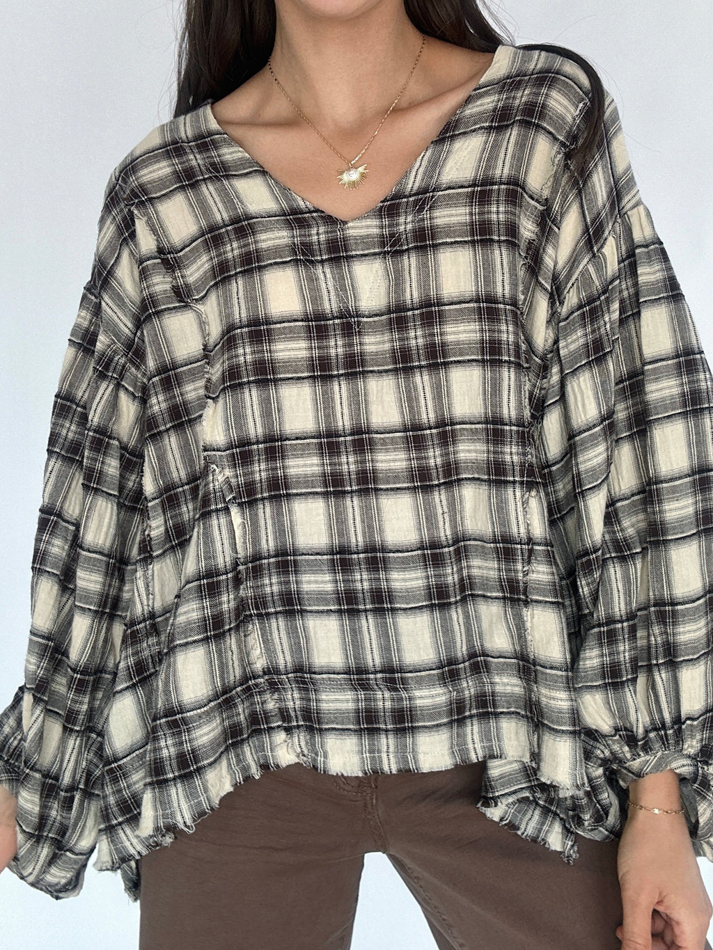 Karson Plaid Top