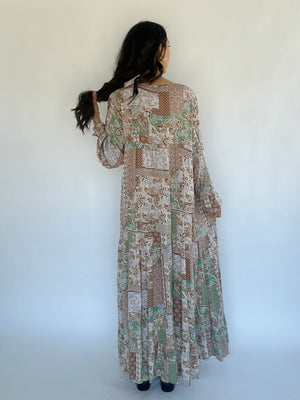 Story Teller Patchwork Maxi Dress