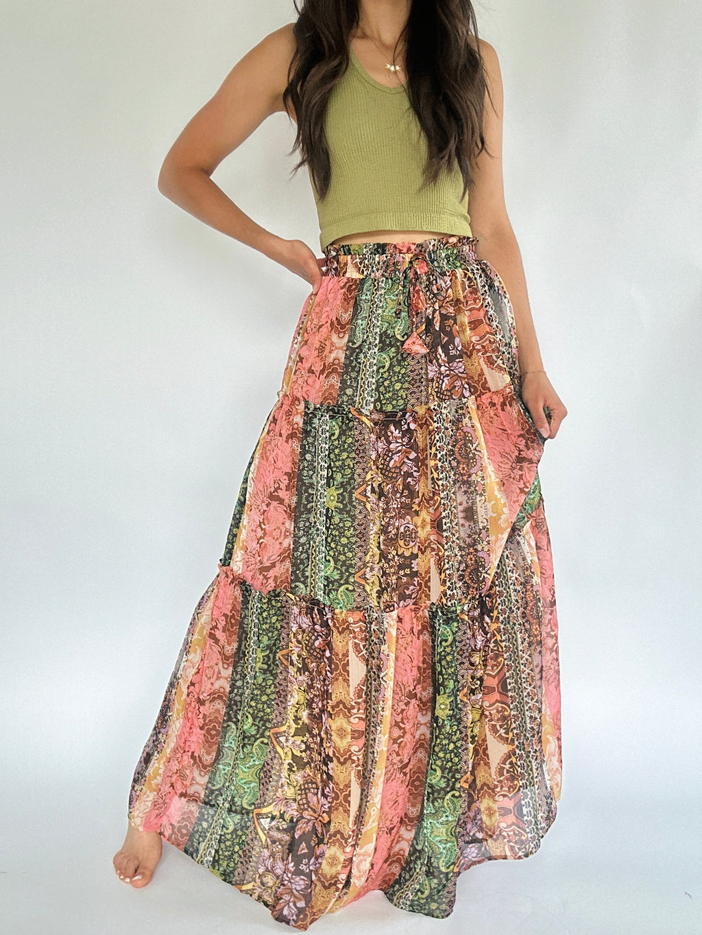 Bloomed Budapest Maxi Skirt