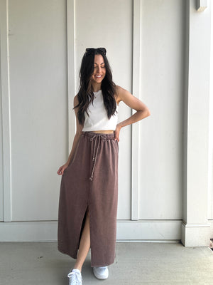 Meet Me Later Maxi Skirt - Mocha