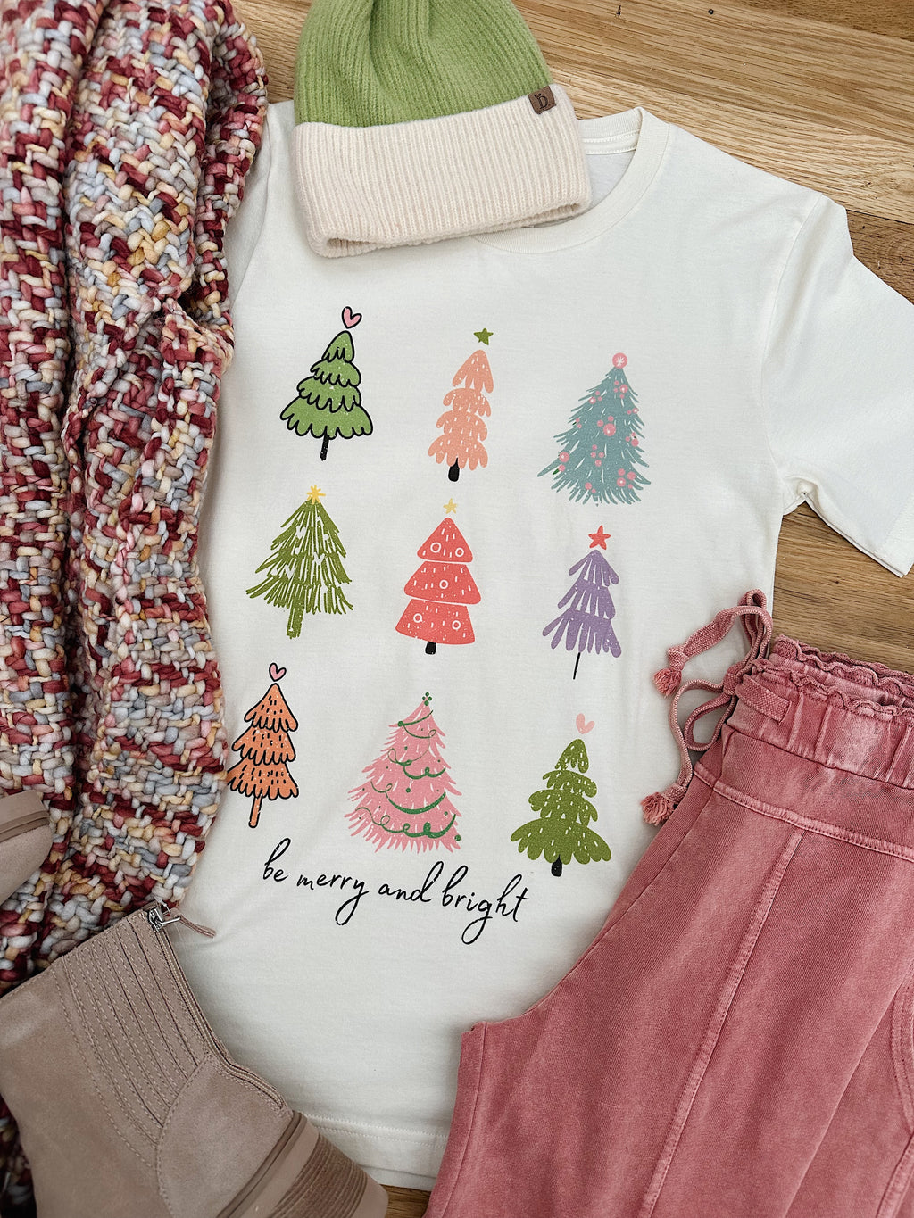 Merry and Bright Trees Tee
