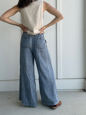 James Denim Wide Leg Pants