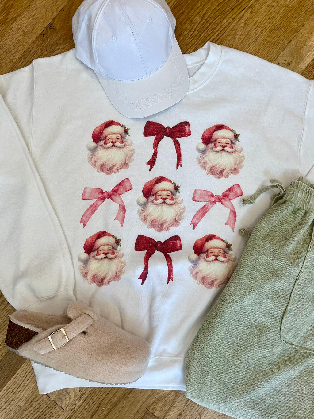 Santas And Bows Sweatshirt