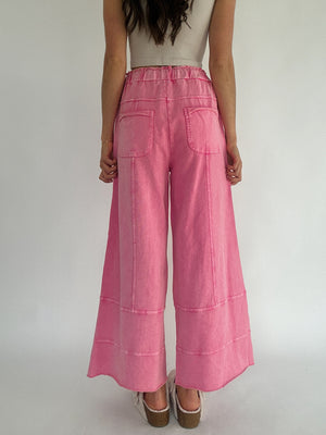 Traveller Wide Leg Pants - Pink