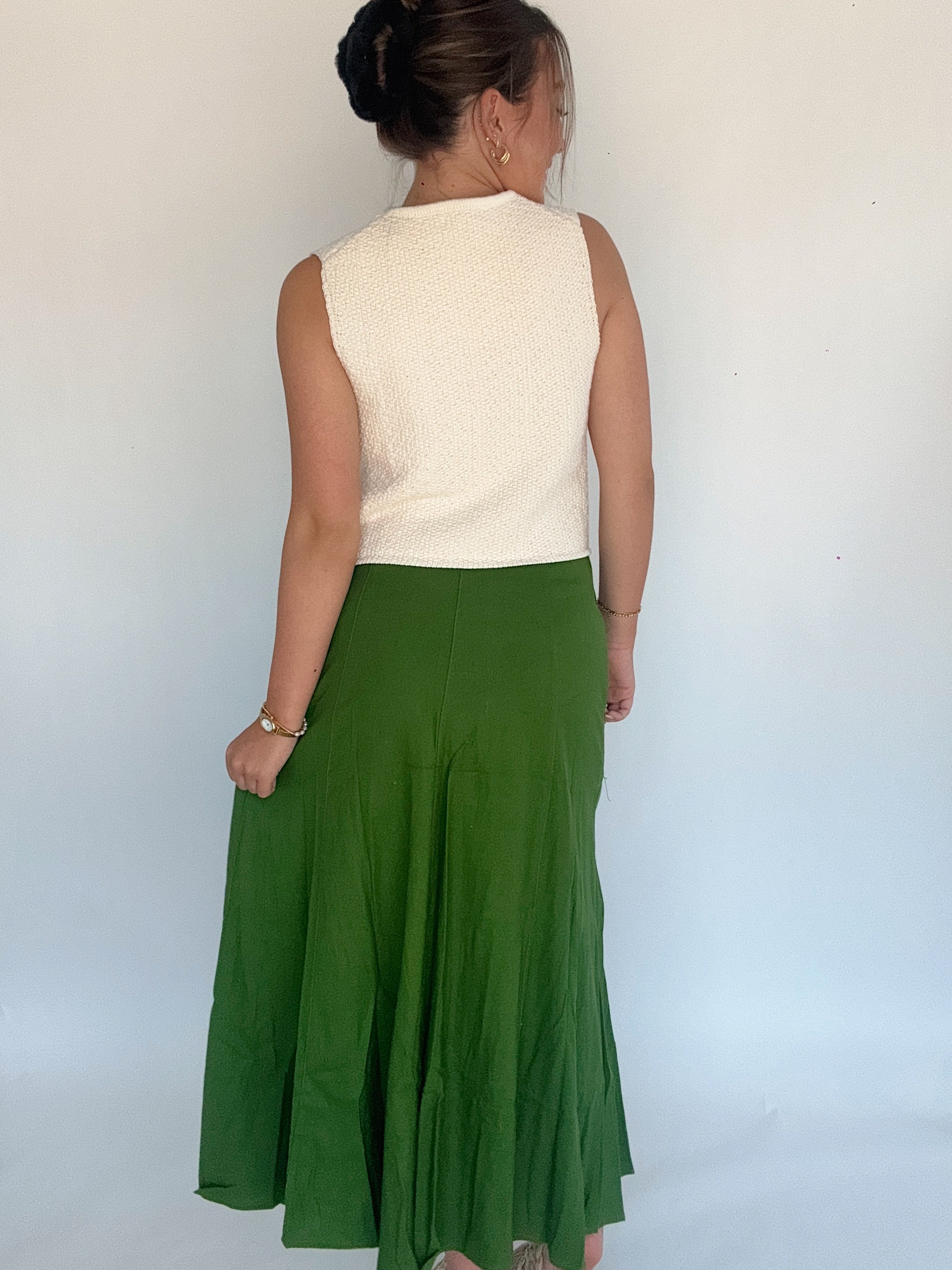 Day After Day Linen Maxi Skirt Back
