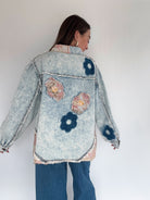 Days Ahead Floral Patch Denim Jacket Back