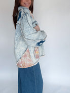 Days Ahead Floral Patch Denim Jacket Side