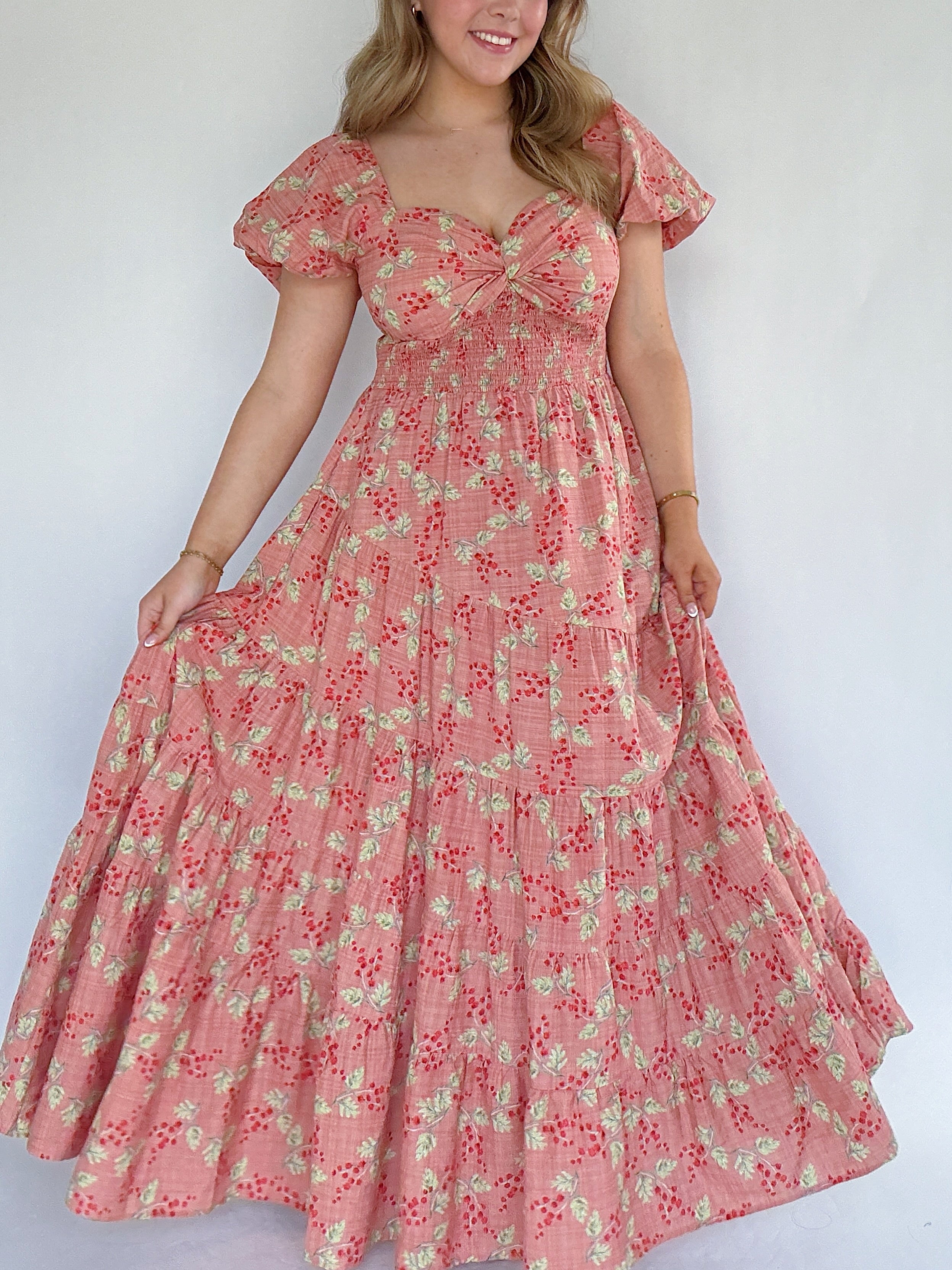 Days To Come Maxi Dress Coral Front