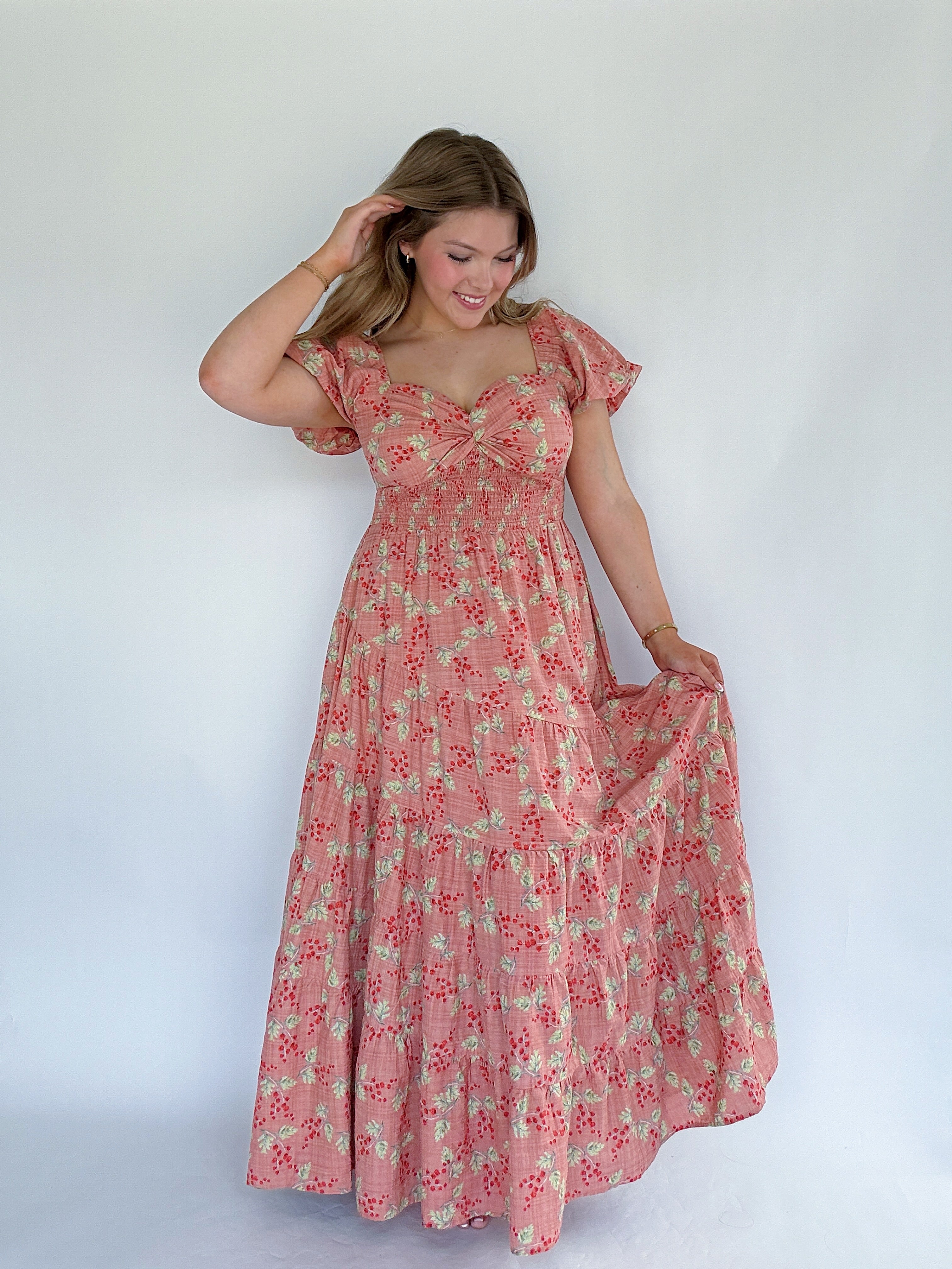 coral and blue maxi dress Coral Sea Maxi Dress