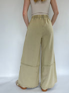 Dream Land Wide Leg Pants Olive Back