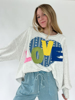 Love Patchwork Pullover