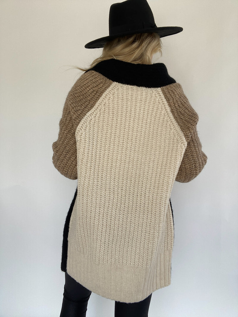 Time With You Color Block Cardigan