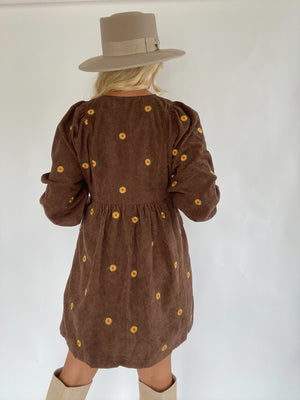 Sunflower Corduroy Dress