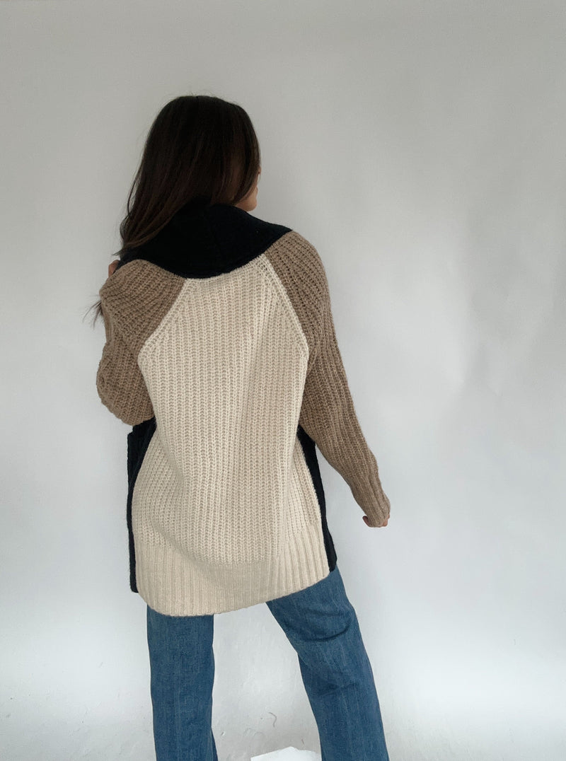 Time With You Color Block Cardigan