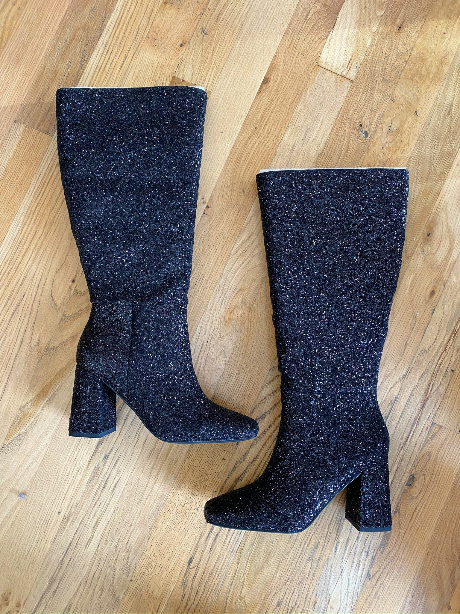 Blue 2025 glitter boots