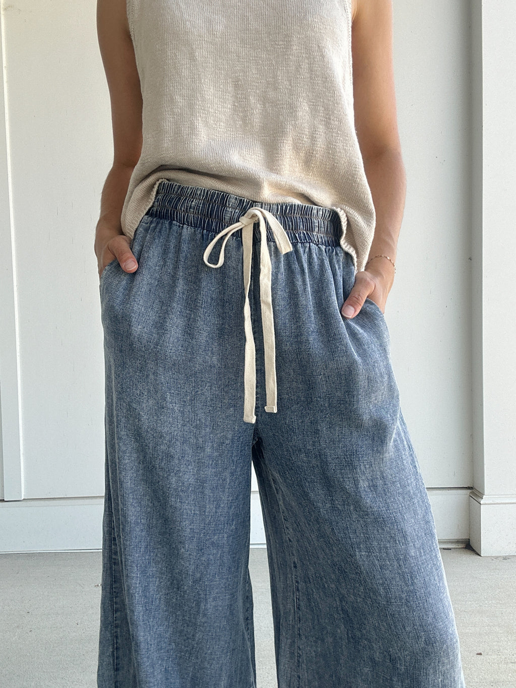 James Denim Wide Leg Pants