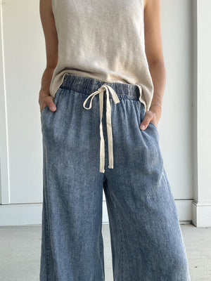 James Denim Wide Leg Pants