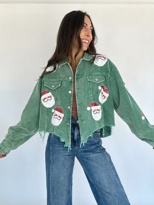 Santa Sequin Corduroy Jacket