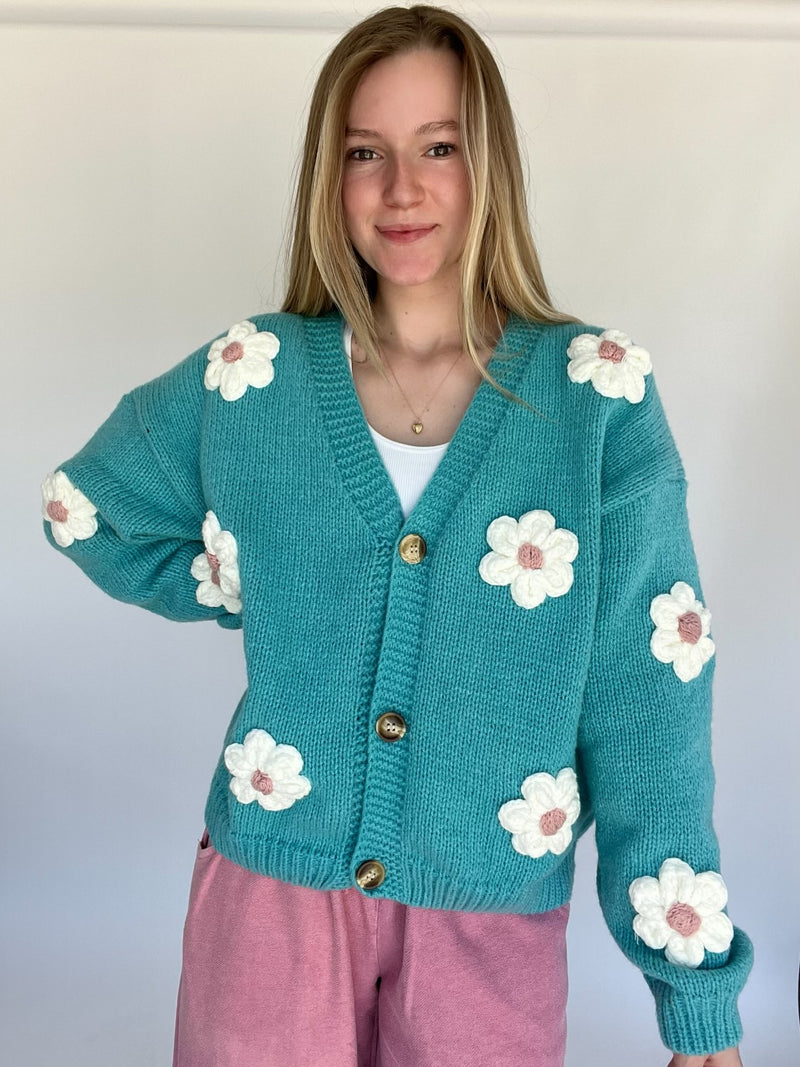 Bloom In Time Flower Cardigan