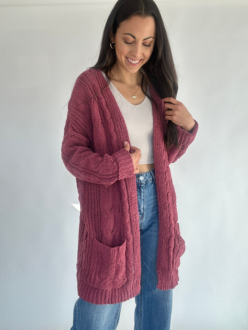 Start Again Cable Knit Cardigan