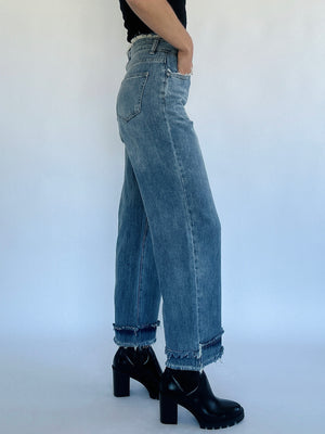 Rhyan Frayed Straight Leg Jeans