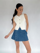 Emalee Vest Top With Denim Mini