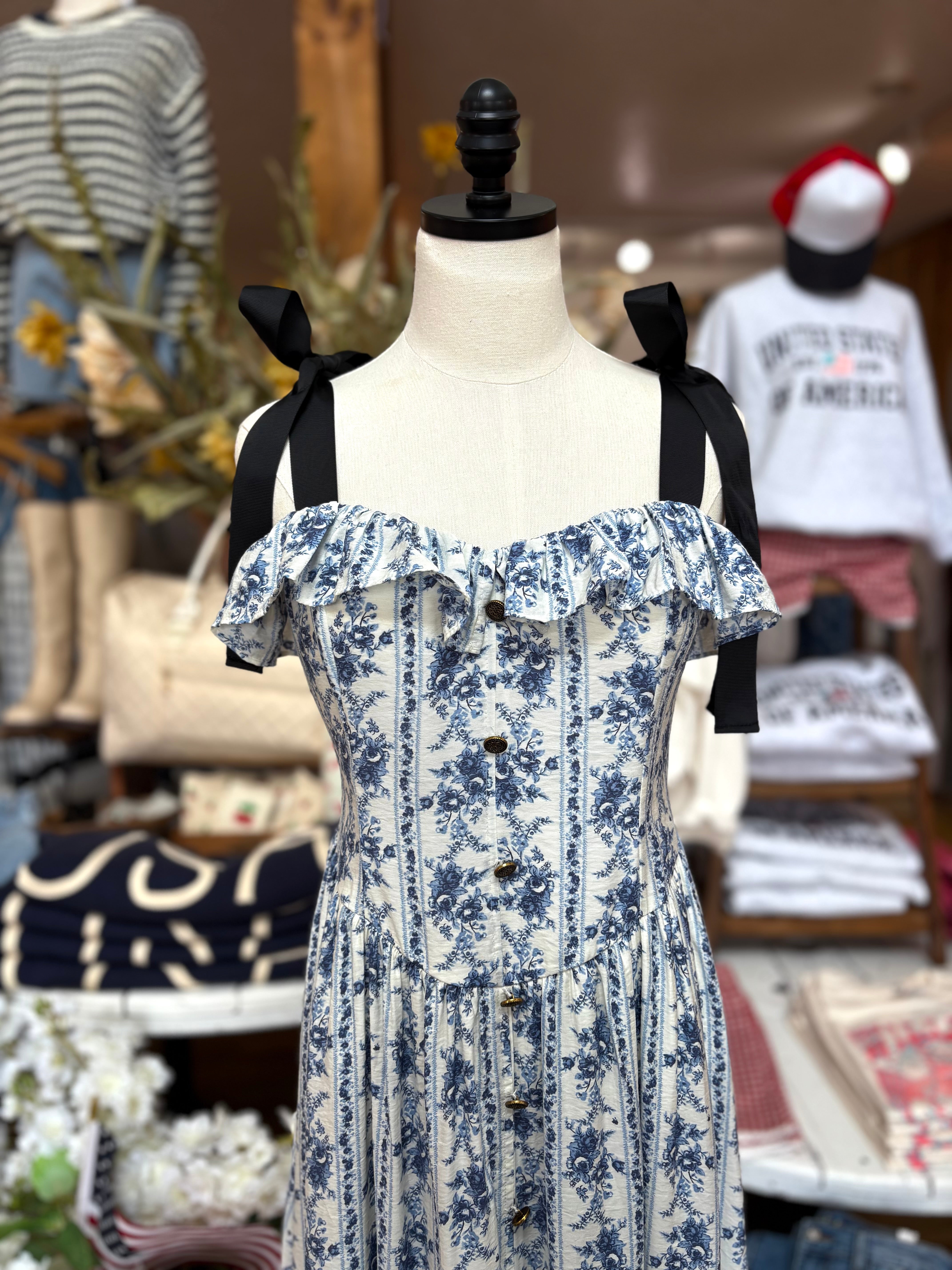 Evangeline Floral Midi Dress Top