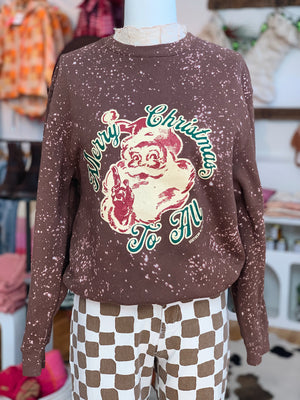 Vintage Santa Merry Christmas Sweatshirt