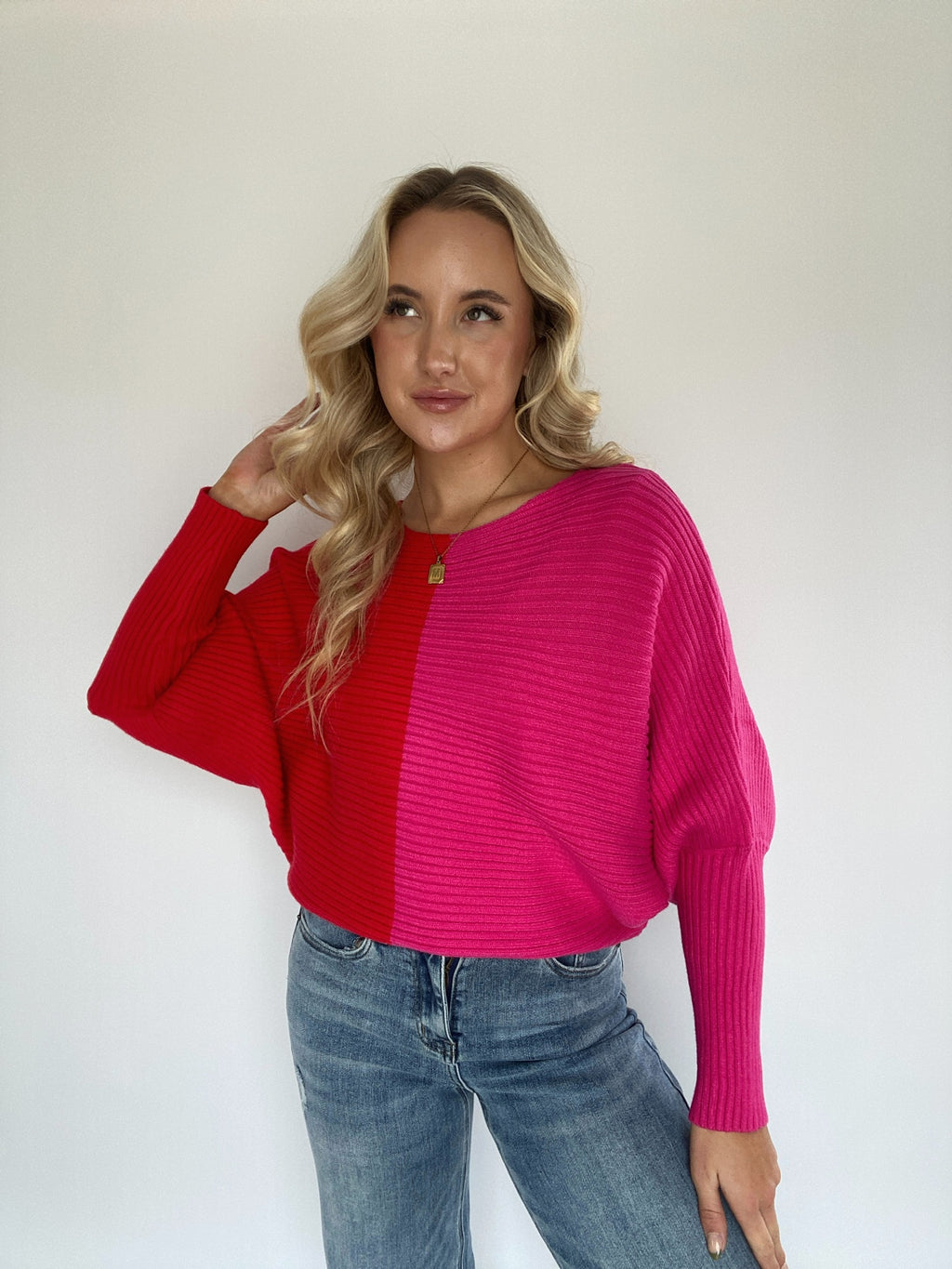Double Standards Sweater - Hot Pink