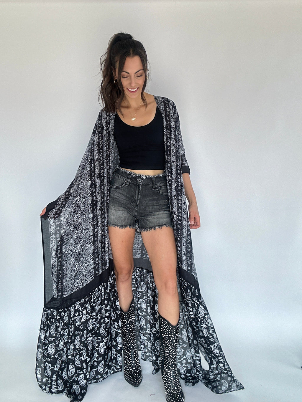 Boho Dreams Kimono - Black