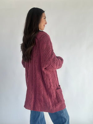 Start Again Cable Knit Cardigan