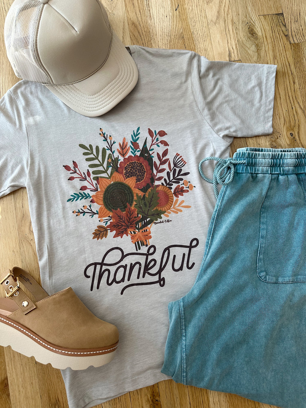 Floral Thankful Tee