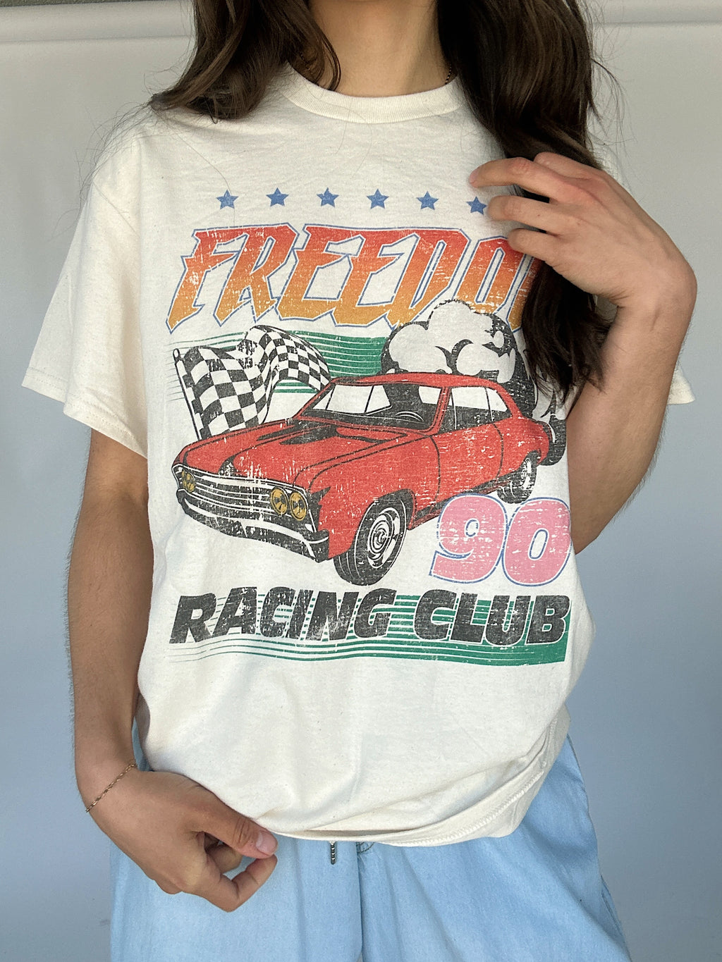 Vintage Retro Racing Club Oversized Tee