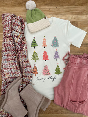 Merry and Bright Trees Tee